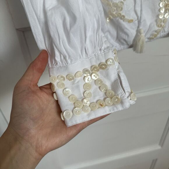 rose and rose honfluer Top mother of pearl Buttons Tassel Small - Picture 9 of 15